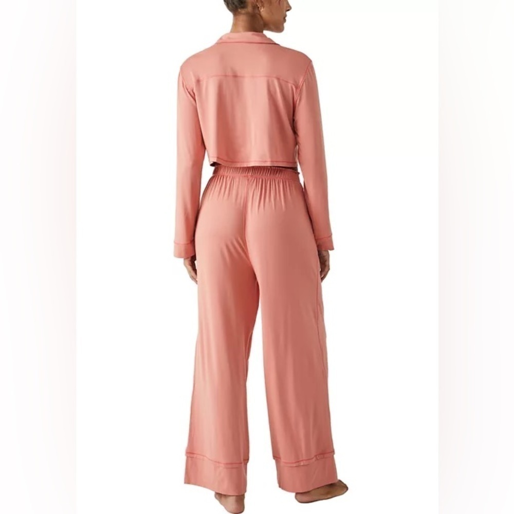 Free People Essential Knit Pajamas in the color Lipgloss (Peach) NWT - Picture 2 of 16